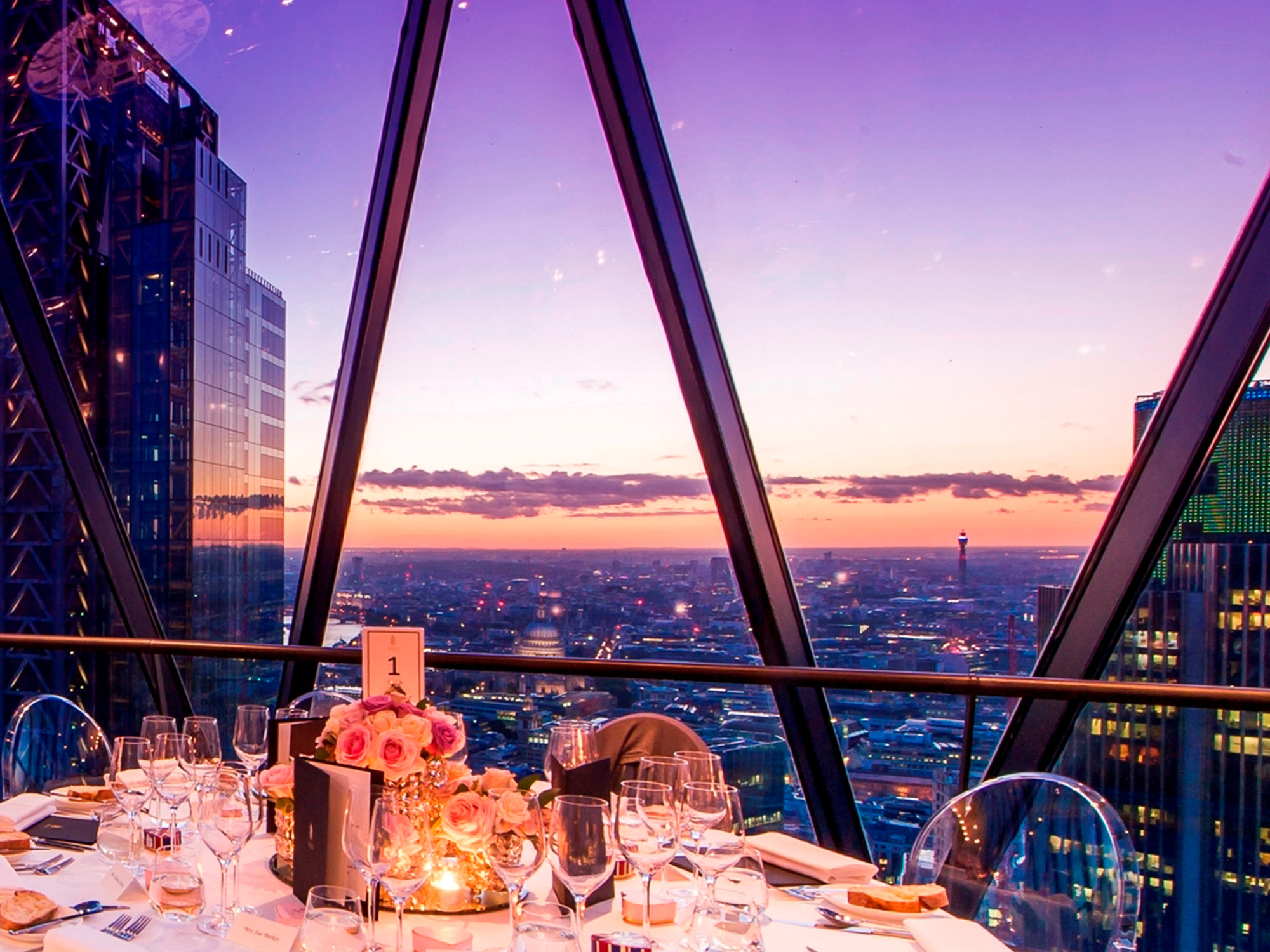 Wedding with a view at The Gherkin London